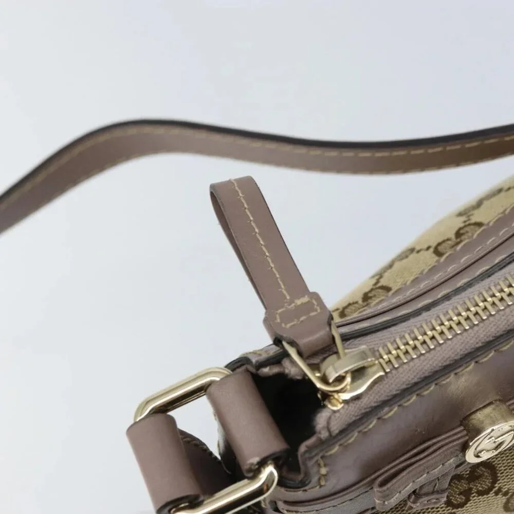 GUCCI GG Canvas Web Sherry Line Mayfair Bag Beige Gold 257065 Auth 158808 - Picture 9 of 16